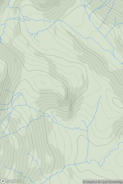 Thumbnail image for The Bell [Lake District S] showing contour plot for surrounding peak
